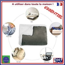 Couverture Plaid Peluche Mouton Reversible Souple Toucher Doux Canape Lit Chaud