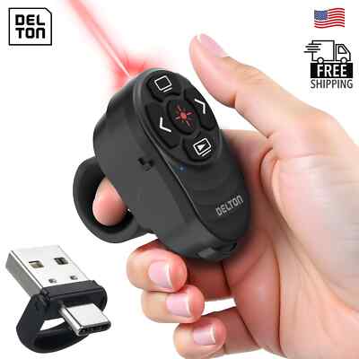 Delton P48 Laser Pointer, Presenter Clicker Wireless upto 200 Meter Range, Black