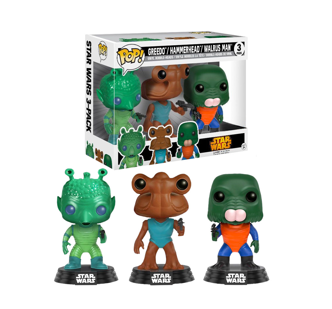 スターウォーズ ファンコポップ グリード ハンマーヘッド ウォーラスマン Amazon.com: Funko Greedo, Hammerhead, Walrus Man (Walmart