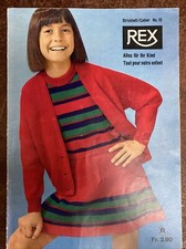 REX Kinder Strickheft Nr.11 Vintage 60er Jahre Handarbeiten Deutsch Französisch