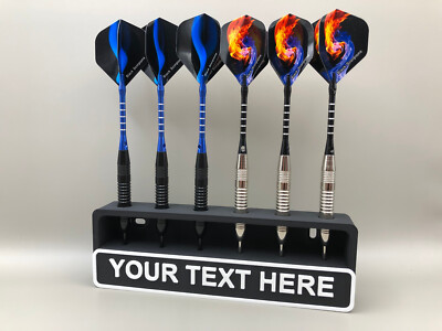 Darthalter / Wandmontage / Ständer / 6 Dart Display personalisierbar Name personalisieren
