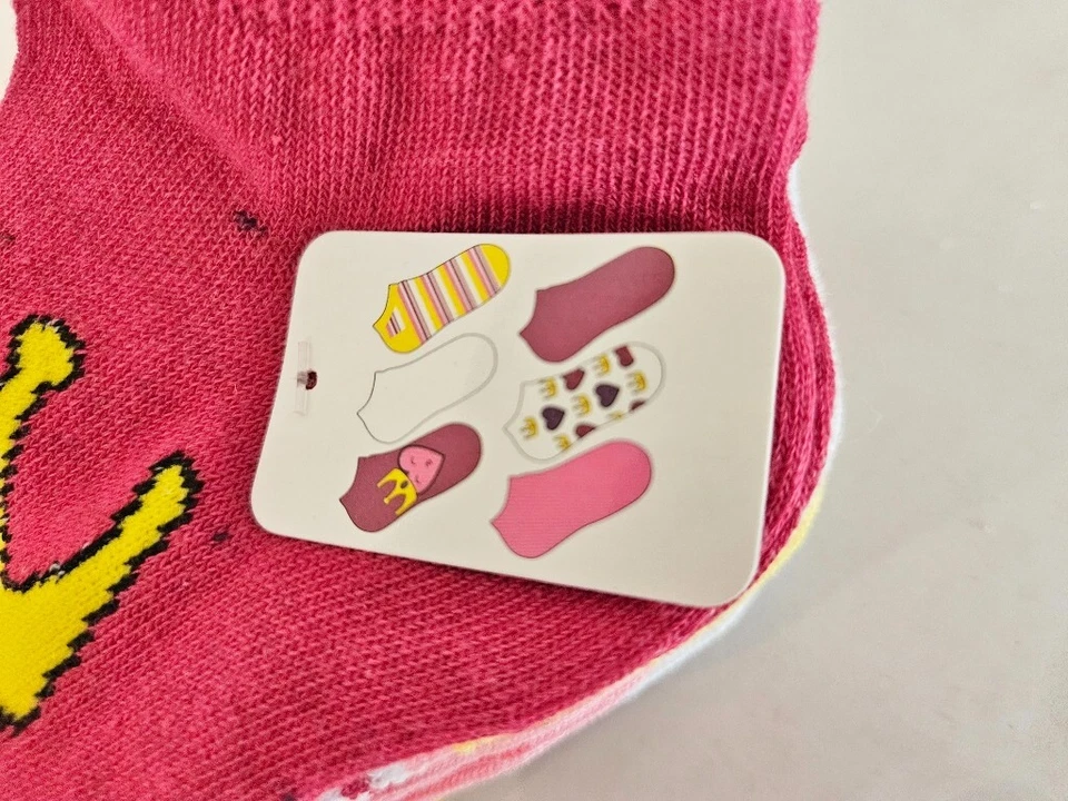 6 CALCETINES CHATTIES CORTE BAJO MUJER TALLA 9-11 ZAPATO TALLA 4-10~Novedad~ Rosa,Amarillo Foto 3 de 4