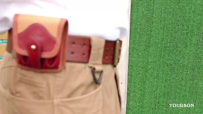 Tourbon Leather Rifle Bullets Pouch Cartridges Carry 30-06,45-70