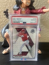 2021 Panini Mosaic - Mike Trout #103 White Mosaic Prizm /25