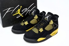 Air Jordan 4 DH6927-017 Retro Black Tour Yellow Men's Shose Free Shipping