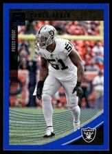 2018 Donruss Press Proof Blue #226 Bruce Irvin Raiders football card