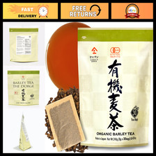 Caffeine-Free Organic Barley Tea Bags - 30 Large Vegan Mugicha, 100% Natural