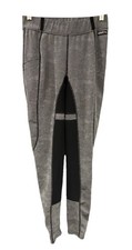 Pantalones de montar para mujer KERRITS Chevron parche en la rodilla asiento completo gris/negro M