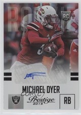 2015 Prestige Rookie Extra Points Black Signatures 1/10 Michael Dyer Auto 0af