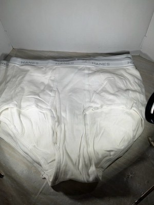 Hanes Men s White Briefs Size 3XL 5-Pack New Cotton Comfort Flex Underwear