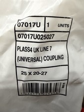 Plasson Universal Coupling 21-27 x 25mm  X 15 New 