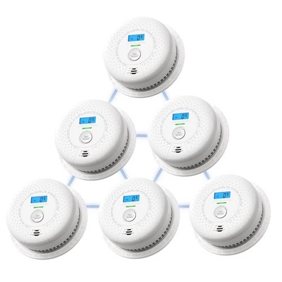 X-Sense SC01-W Wireless Interlinked Combo Smoke & Carbon Monoxide Alarm 6-Pack