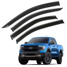 Window Visor Wind Deflector, 4PCS Tape-On Rain Guards for 2024 2025 2026 Ford...