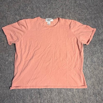 Pendleton Womens Pink Silk Blend Short Sleeve Knit Top 1X Fits Smaller Large XL