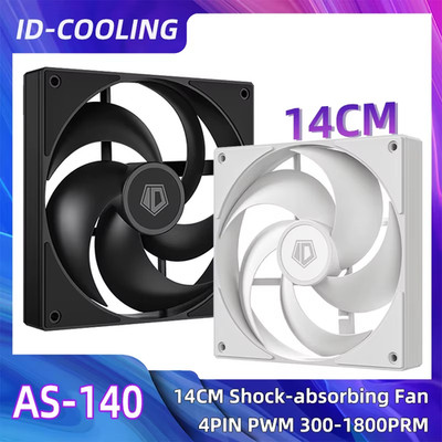 ID-COOLING AS-140 Computer Case Fan 14cm 4Pin PWM Intelligent Temperature Contro