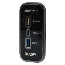 Dual USB PD Type C Car Charger 3 Port Adapter Power Outlet Socket Charger Panel