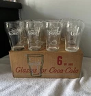 Collectible vintage set of 12 Coca-Cola 6oz glasses, made by Libbey. (NOS) USA