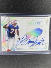 BRUCE SMITH 2025 PANINI FLAWLESS GREATS ON-CARD AUTOGRAPH AUTO 04/20 BILLS
