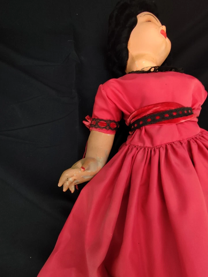 Bambola Celluloide Antica Cm 65 mecc aldo folli funzionante bambina spagnola - Immagine 3 di 4