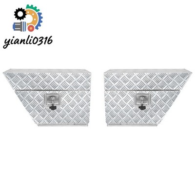 Sliver Pair Of Aluminium Underbody Tool Box 24x10x16'' Undertray Under Tray RV