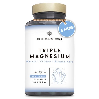 Triple Magnesium Bysglycinat, Magnesiumcitrat und Magnesiummalat. 180 ...