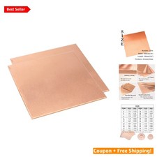 22 Gauge 99.9 Pure Copper Sheets, 2 Pcs 3.9" x 3.9" for Crafts  Repairs