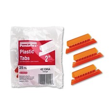 Hanging Folder Tabs, 2, Clear Orange, 25 Tabs...