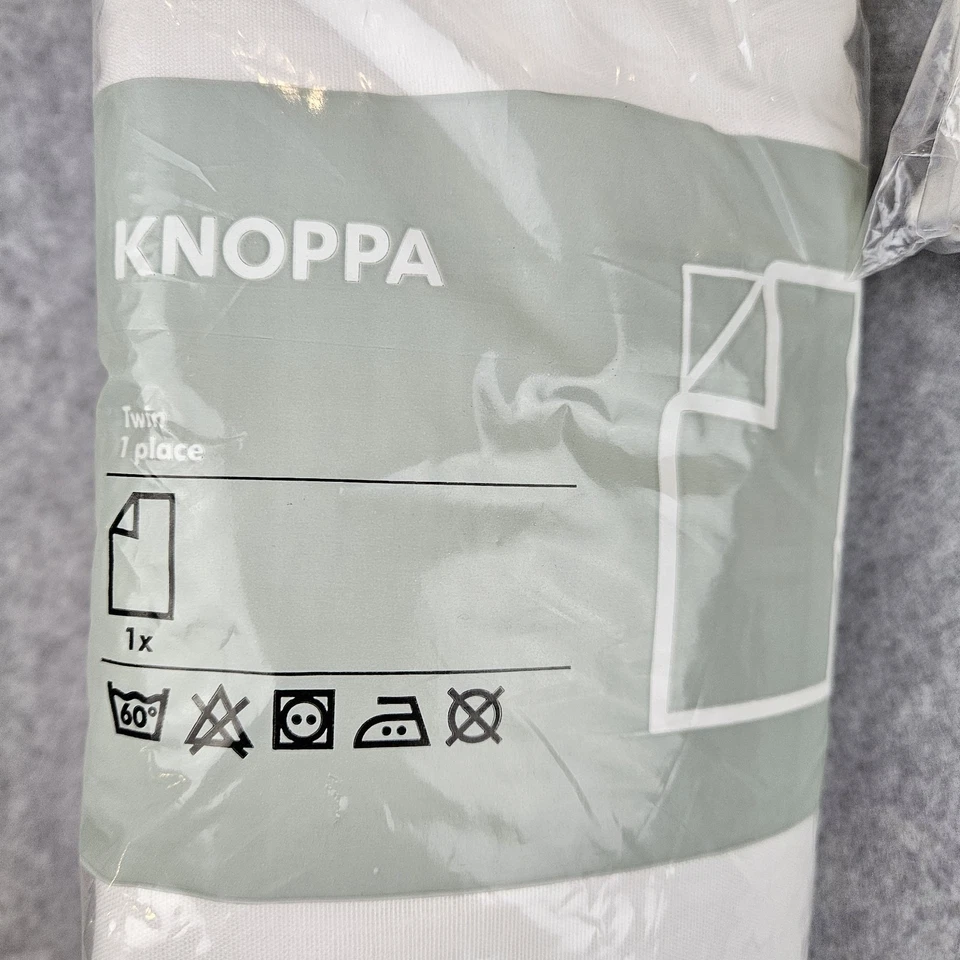 IKEA Knoppa Flat Twin Sheet White 2009 66"x98"-  Lot of 3 - New/Open Pkg - Image 2 of 4