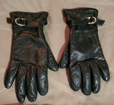 Vintage Women's Black Soft Leather Gloves Size M Medium Wilson s Leather