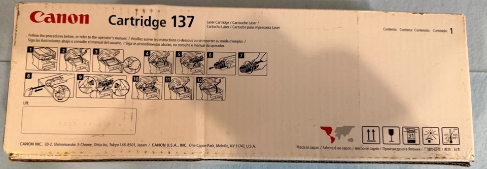 Cartucho genuino Canon 137 tóner para impresora láser - negro - nuevo Foto 3 de 4
