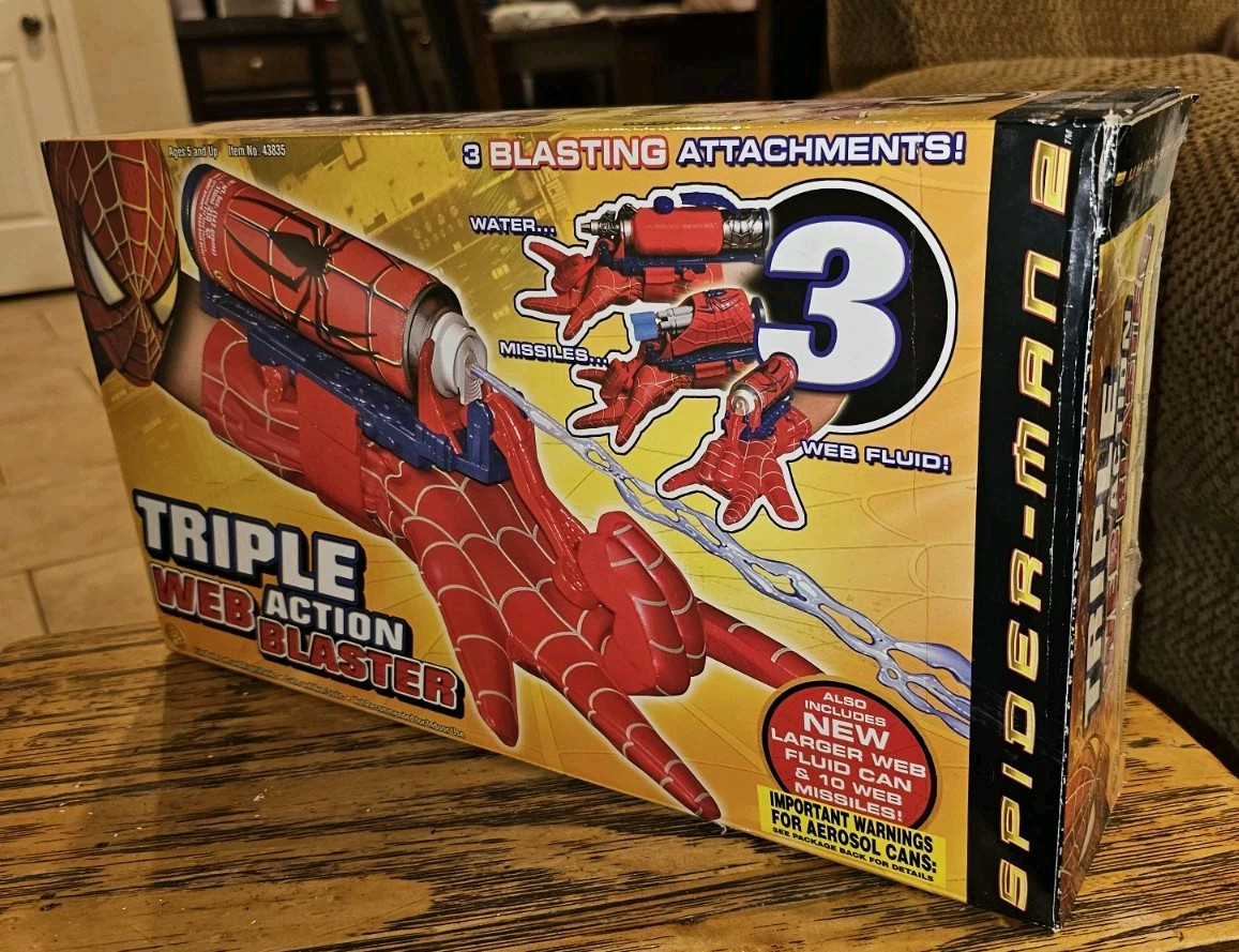 Spider-man 2 Triple Action Web Blaster ToyBiz 2004 for sale online