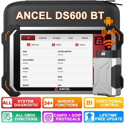 ANCEL DS600BT OBD2 Scanner Car Bidirectional Diagnostic Tool Full OBD Functions