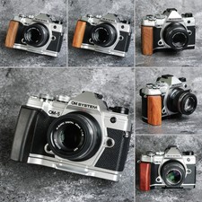 For Olympus OM-5 Handmade Wooden handle Grip L Plate Alloy Base