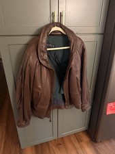 Vintage Nautica Mens Vintage Brown Heavy Leat...