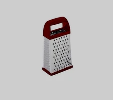 Vegetable Cheese Grater Shredder, 9"  4 Sided Grater, red High Quality