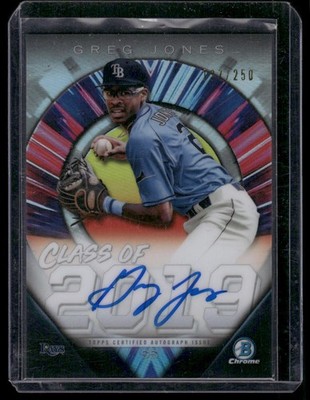 2019 Bowman Draft #C19A-GJ Greg Jones Class of 2019 Autographs #/250
