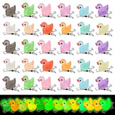 20 Pcs Duck Hair Clips Glow Mini Resin Duck Hairpin for Girls Alligator Lumin...