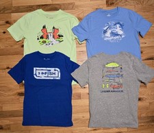 Under Armour T-Shirt Lot 4 PC Boys Size Large YLG Fishing Lures Fish Outdoors