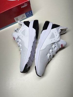 PUMA Electron Street Men s Lace-Up Mesh Sneakers White/Black/Red 387760-27