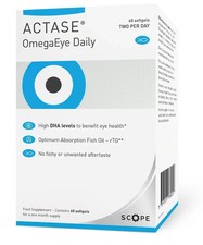SCOPE ACTASE OmegaEye Daily 60 Softgels Eyetamins DHA Dry Eyes Health Supplement