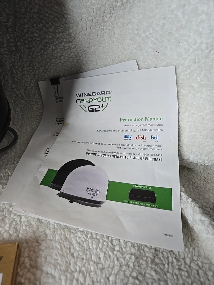 Winegard Carryout G2+ Plus Automatic Portable Satellite TV Antenna Black GM-6000 - Image 2 of 4