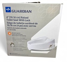 Medline Guardian 4" Raised Toilet Seat With Lock G4-400RX1 250 lb Capacity NEW