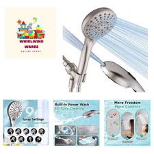 High Pressure Shower Head with Handheld, 9 Spray Settings Showerhead Built in...