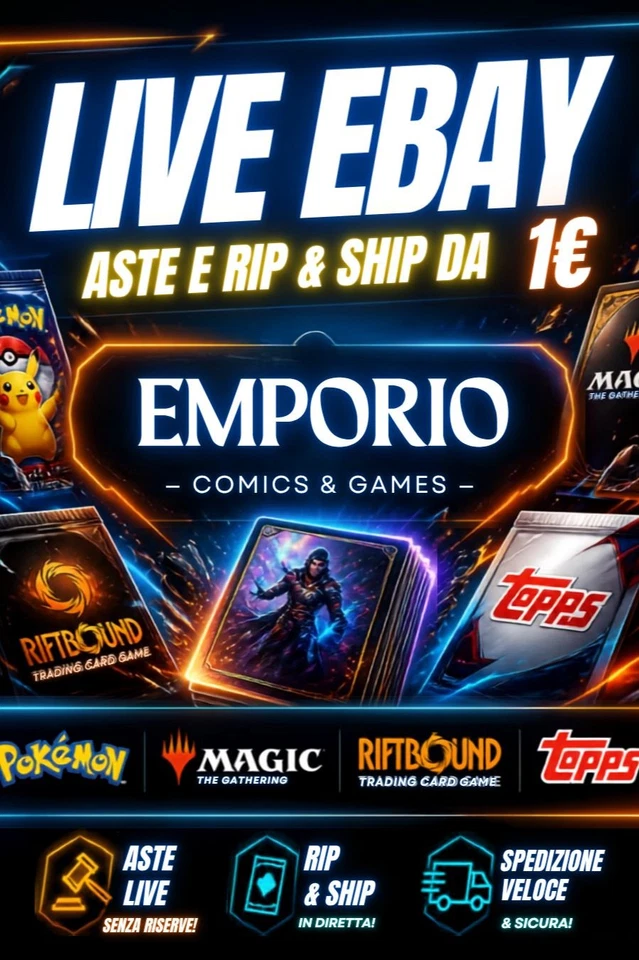 ⚔️ EMPORIO LIVE: Aste Imperdibili + Rip & Ship a partire da 1 €!