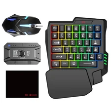 YOVDA One Handed Gaming Keyboard and Mouse Combo, with Gaming Mouse Converter...