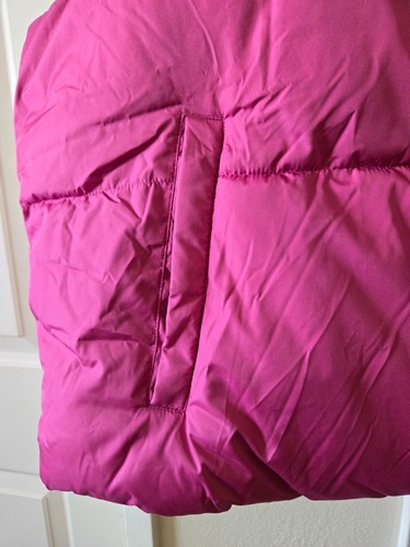 Old Navy Raspberry Hot Pink Berry Zip Front Puffer Jacket Vest 4XL 5X 28 30 4X - Picture 6 of 6