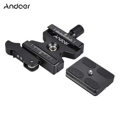 Andoer Aluminum Alloy Quick Release Clamp Plate for Arca Swiss Standard M2E1
