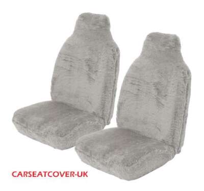 For Land Rover Range Rover Sport (2013-) Grey Sheepskin Faux Fur Seat ...