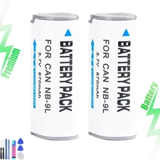 2x for Canon NB-9L Battery for PowerShot N N2 ELPH 510HS SD4500 IS IX  1000HS