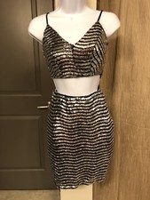 Silver Sequin Dress